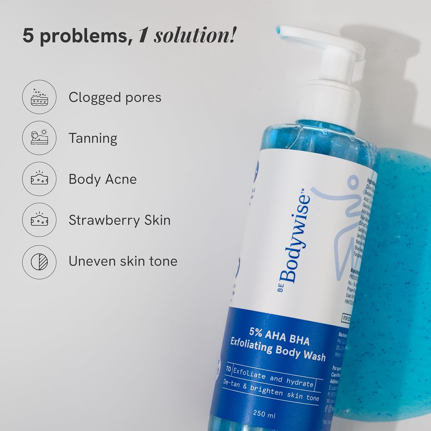 Be Bodywise 5% AHA BHA Exfoliating Body Wash